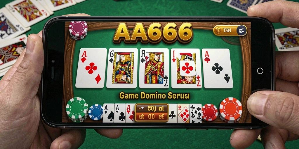 Gameplay seru dari AA666 saat bermain Domino secara online.