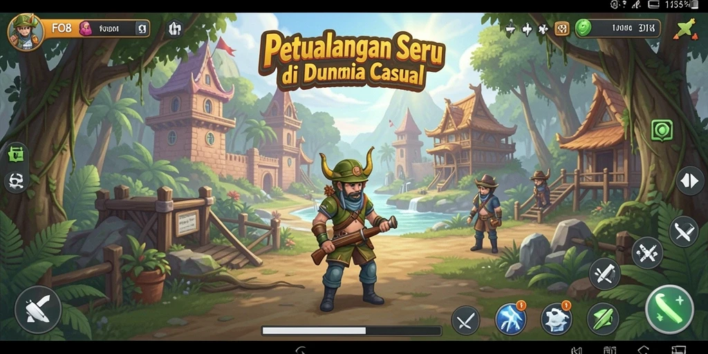 Screenshot gameplay FO8 menampilkan keseruan bermain dalam suasana casual.
