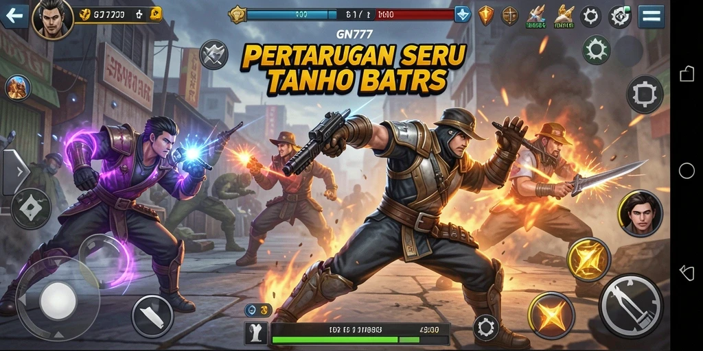 Gameplay GN777 menampilkan aksi pertarungan yang mendebarkan dan karakter yang menarik.
