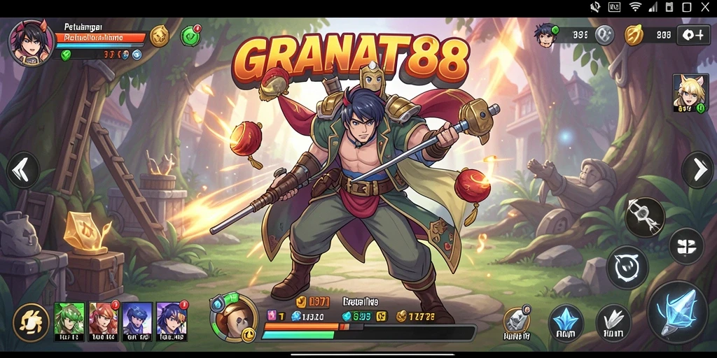 Gameplay seru dari GRANAT88 dengan karakter Anime ikonik.