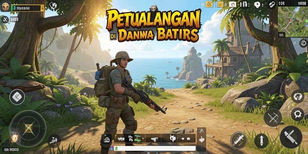 Screenshot utama HR89 menampilkan aksi mendebarkan di dunia terbuka.
