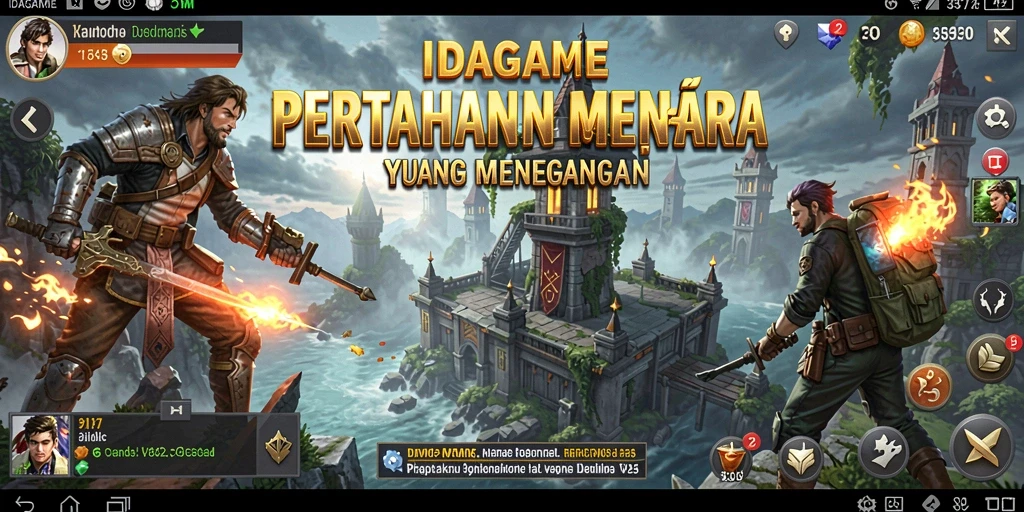 Tangkapan layar IDAGAME menampilkan aksi gameplay menara pertahanan yang menarik.