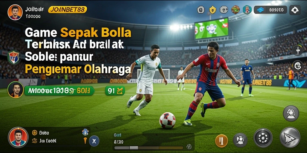 Tampilan gameplay seru di JOINBET88 dengan suasana pertandingan sepak bola.