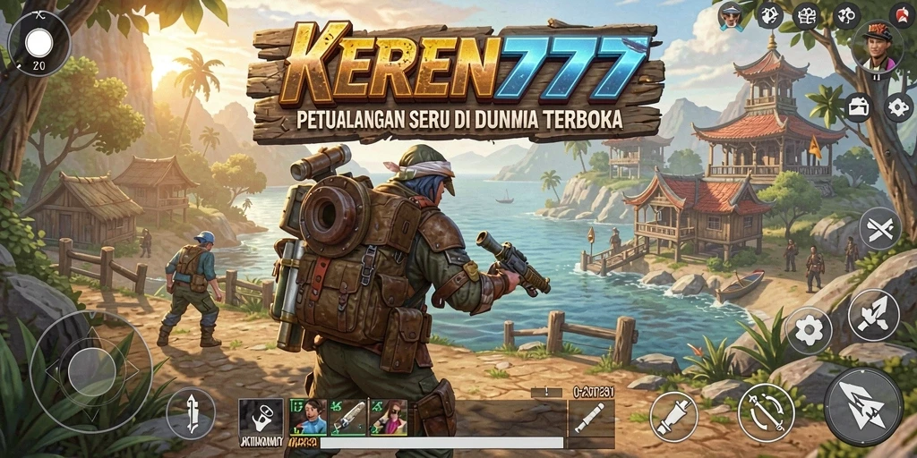 Screenshot KEREN777 menampilkan petualangan seru di dunia terbuka.