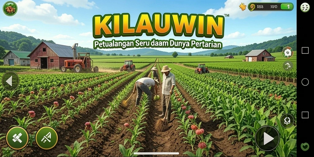 Tampilan menarik dari gameplay KILAUWIN saat bertani.