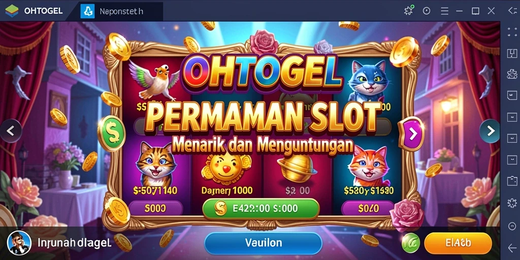 Screenshot OHTOGEL menampilkan gameplay slot yang mengasyikkan dan penuh warna.