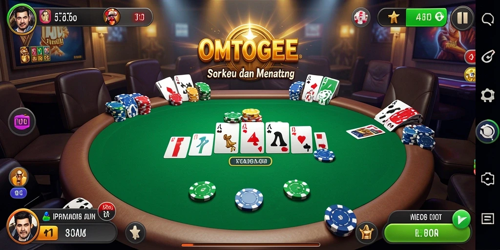 Tampilan gameplay menarik Poker di OMTOGEL.