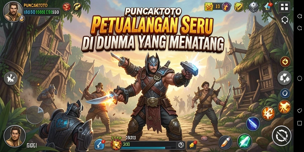 Tampilan gameplay PUNCAKTOTO yang menakjubkan dalam aksi petualangan.
