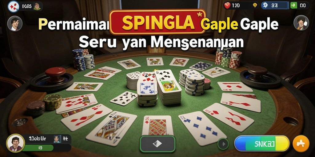 Gameplay seru SPINGILA yang menampilkan permainan Gaple.