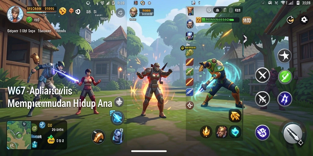 Tampilan antarmuka W67 yang sederhana dan fungsional.