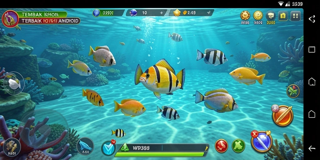 Screenshot gameplay WP888 menampilkan aksi menembak ikan yang seru.